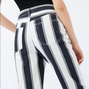 Urban Outfitters high wasted striped mom jeans